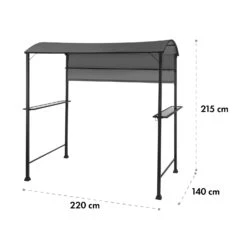 Steakhouse Grilldach 220x215x140cm PE 180 G/m² Flammhemmend Stahl Grau 22 Steakhouse Grilldach 220x215x140cm PE 180 G/m² Flammhemmend Stahl Grau -Optimal Küchengeräte Geschäft 10032523 yy 0011 logo