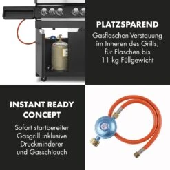 Highgrade 4 IB Gasgrill 6 Brenner 19,8 KW 71x46cm Grill Edelstahl -Optimal Küchengeräte Geschäft 10032580 de 0008 logo
