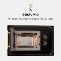 Victoria 20 Einbau-Mikrowelle, 20 L, 800 W, Grill: 1000 W, Schwarz -Optimal Küchengeräte Geschäft 10032591 de 0007 logo