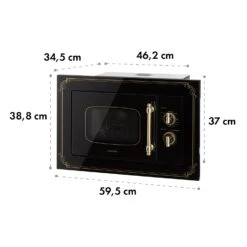 Victoria 20 Einbau-Mikrowelle, 20 L, 800 W, Grill: 1000 W, Schwarz -Optimal Küchengeräte Geschäft 10032591 yy 0010 logo