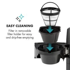 Aromatica II Kaffeemaschine, Mahlwerk, 1,25 L, Silber -Optimal Küchengeräte Geschäft 10032872 yy 0007 logo Klarstein Aromatica II Kaffeemaschine silber