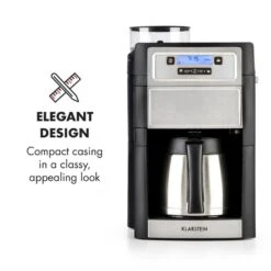 Aromatica II Thermo Kaffeemaschine, Mahlwerk, 1,25 L, Silber -Optimal Küchengeräte Geschäft 10032875 yy 0003 logo Klarstein Aromatica II Thermo Kaffeemaschine silber