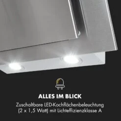 Athena Dunstabzugshaube 60cm Abluft: 350 M³/h LED Edelstahl -Optimal Küchengeräte Geschäft 10032904 de 0007 logo