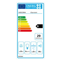 Athena Dunstabzugshaube 60cm Abluft: 350 M³/h LED Edelstahl -Optimal Küchengeräte Geschäft 10032904 energy label