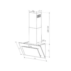 Athena Dunstabzugshaube 60cm Abluft: 350 M³/h LED Edelstahl -Optimal Küchengeräte Geschäft 10032904 yy 0010 logo