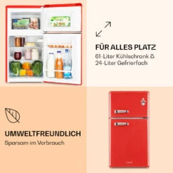 Irene Kühl- & Gefrierkombination 85 Liter Retro-Design 11 Irene Kühl- & Gefrierkombination 85 Liter Retro-Design -Optimal Küchengeräte Geschäft 10032980 de 0004 logo