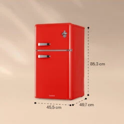 Irene Kühl- & Gefrierkombination 85 Liter Retro-Design 12 Irene Kühl- & Gefrierkombination 85 Liter Retro-Design -Optimal Küchengeräte Geschäft 10032980 yy 0011 dimensions