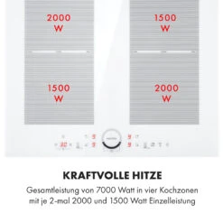 Delicatessa 60 Induktionskochfeld 4 Zonen 7000W Timer Weiß -Optimal Küchengeräte Geschäft 10033027 de 0004 logo
