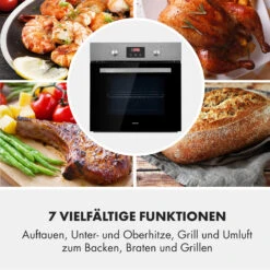 Kalahari Elektrischer Einbaubackofen 2300W 7 Funktionen Schwarz -Optimal Küchengeräte Geschäft 10033187 de 0008 logo