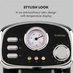 Espressionata Gusto Espressomaschine 1100W 15 Bar Druck Schwarz 13 Espressionata Gusto Espressomaschine 1100W 15 Bar Druck Schwarz -Optimal Küchengeräte Geschäft 10033209 yy 0003 logo Klarstein Espressionata Gusto Espressomaschine