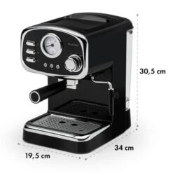 Espressionata Gusto Espressomaschine 1100W 15 Bar Druck Schwarz 19 Espressionata Gusto Espressomaschine 1100W 15 Bar Druck Schwarz -Optimal Küchengeräte Geschäft 10033209 yy 0009 logo Klarstein Espressionata Gusto Espressomaschine