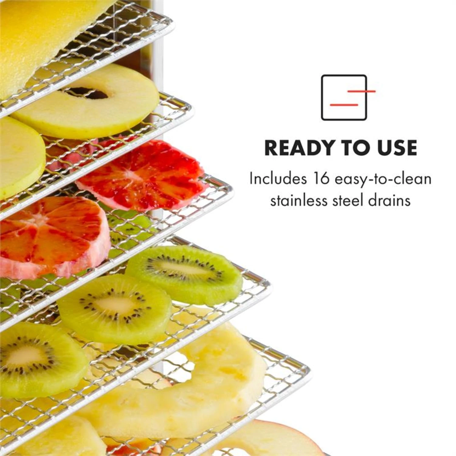 Master Jerky 16 Dörrautomat 1500W 40-90 °C 15h-Timer Edelstahl 5 Master Jerky 16 Dörrautomat 1500W 40-90 °C 15h-Timer Edelstahl – Bild 3