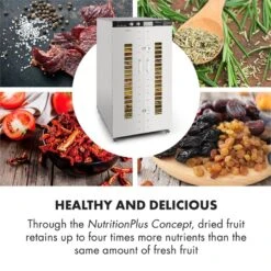 Master Jerky 24 Dörrautomat 5850W 40-90 °C 15h-Timer Edelstahl Silber -Optimal Küchengeräte Geschäft 10033214 yy 0005 logo Klarstein Master Jerky 24 Doerrautomat silber
