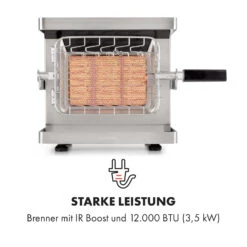Crossfire Vertikaler Gasgrill 800°C Infrarot-Brenner 12.000 BTU Silber -Optimal Küchengeräte Geschäft 10033288 de 0003 logo