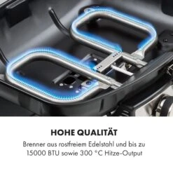 Parforce Duo Gasgrill 2 Brenner 4,4kW 15000BTU 300°C Grau -Optimal Küchengeräte Geschäft 10033297 de 0005 logo