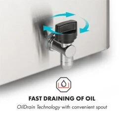 Family Fry Fritteuse 3000W Oil Drain Technology Edelstahl Silber 15 Family Fry Fritteuse 3000W Oil Drain Technology Edelstahl Silber -Optimal Küchengeräte Geschäft 10033342 yy 0005 logo Klarstein Family Fry Fritteuse 3000W silber