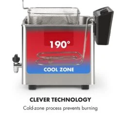 Family Fry Fritteuse 3000W Oil Drain Technology Edelstahl Silber 16 Family Fry Fritteuse 3000W Oil Drain Technology Edelstahl Silber -Optimal Küchengeräte Geschäft 10033342 yy 0006 logo Klarstein Family Fry Fritteuse 3000W silber