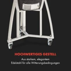Queensize Kamado Grill Thermometer Abnehmbare Seitenteile Schwarz -Optimal Küchengeräte Geschäft 10033377 de 0008 logo