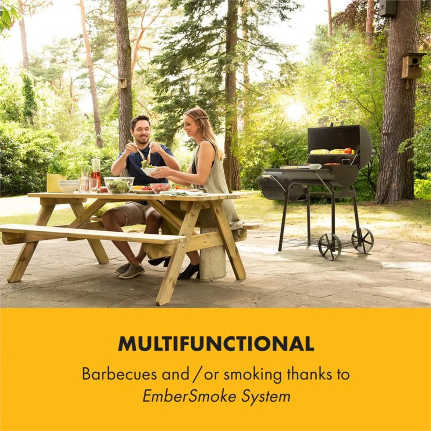 Beef Brisket Smoker Grill Holzkohlegrill/Smoker Edelstahl-Grill Mobil 4 Beef Brisket Smoker Grill Holzkohlegrill/Smoker Edelstahl-Grill Mobil – Bild 2