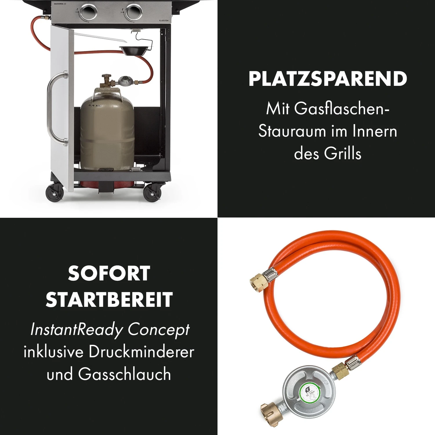 Gazooka 2.0T Gas BBQ Grill 2x3kW Brenner Edelstahl 7 Gazooka 2.0T Gas BBQ Grill 2x3kW Brenner Edelstahl – Bild 5