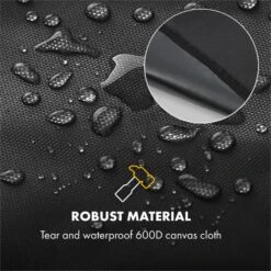 Hot & Hot Wetterschutzhaube 600D Canvas 30/70% PE/PVC Schwarz -Optimal Küchengeräte Geschäft 10033537 yy 0005 logo Klarstein Hot and Hot Wetterschutzhaube schwarz