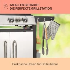 Tomahawk 3.1 S Gasgrill 3x3,6kW Brenner+2,7 KW 60x45cm Grill Edelstahl -Optimal Küchengeräte Geschäft 10033567 de 0007 usp