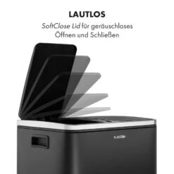 Trash Gordon Treteimer 30L / 2x15L Geräuschlos PP Edelstahl Schwarz 10 Trash Gordon Treteimer 30L / 2x15L Geräuschlos PP Edelstahl Schwarz -Optimal Küchengeräte Geschäft 10033721 de 0003 logo