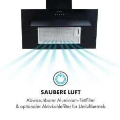 Athena Dunstabzugshaube 60cm Abluft: 350 M³/h LED Schwarz -Optimal Küchengeräte Geschäft 10033766 de 0004 logo