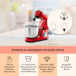 Bella Pico 2G Küchenmaschine 1300W 1,7PS 6 Stufen 5 Liter -Optimal Küchengeräte Geschäft 10033801 de 0003 usp