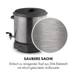 Lady Marmalade Einkochautomat Getränkespender 27L 100°C 12h Edelstahl 17 Lady Marmalade Einkochautomat Getränkespender 27L 100°C 12h Edelstahl -Optimal Küchengeräte Geschäft 10033825 de 0006 logo