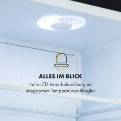 Frosty Mini-Kühlschrank EEC A Spiegelglastür 10 Liter Schwarz -Optimal Küchengeräte Geschäft 10033836 de 0007 logo