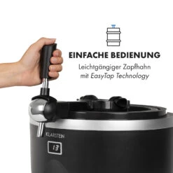 Tap2Go Mobile 2-in1 Bierzapfanlage Mit Getränkekühler 5l/13l Schwarz -Optimal Küchengeräte Geschäft 10034006 de 0007 logo