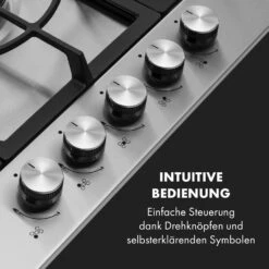 Ignito 5 Zonen Gaskochfeld 5-flammig Sabaf-Brenner Edelstahl Silber -Optimal Küchengeräte Geschäft 10034111 de 0004 logo