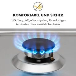 Ignito 5 Zonen Gaskochfeld 5-flammig Sabaf-Brenner Edelstahl Silber -Optimal Küchengeräte Geschäft 10034111 de 0006 logo