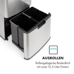 Touchless Müllsammler Sensor 72L 4 Behälter ABS PP Edelstahl Gebürstet 18 Touchless Müllsammler Sensor 72L 4 Behälter ABS PP Edelstahl Gebürstet -Optimal Küchengeräte Geschäft 10034128 de 0005 logo