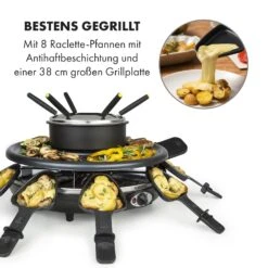 Fonduelette Raclette Und Fondue 1350W 1 Liter 38 Cm Ø Für 8 Personen -Optimal Küchengeräte Geschäft 10034138 de 0003 logo