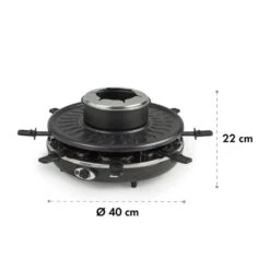 Fonduelette Raclette Und Fondue 1350W 1 Liter 38 Cm Ø Für 8 Personen -Optimal Küchengeräte Geschäft 10034138 yy 0007 logo Klarstein Fonduelette Raclette und Fondue 1350W