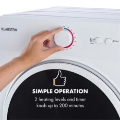 Jet Set Mini-Wäschetrockner Ablufttrockner 1020W EEK C 3kg 50cm Weiß -Optimal Küchengeräte Geschäft 10034158 yy 0004 logo Klarstein Jet Set Waeschetrockner weiss