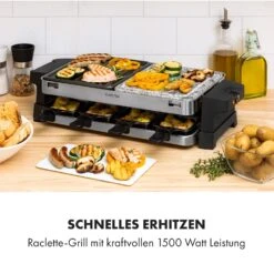 Sirloin Raclette 1500W Aluminium / Stein 8 Personen Kontroll-LED -Optimal Küchengeräte Geschäft 10034275 de 0002 logo