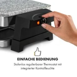Sirloin Raclette 1500W Aluminium / Stein 8 Personen Kontroll-LED -Optimal Küchengeräte Geschäft 10034275 de 0007 logo