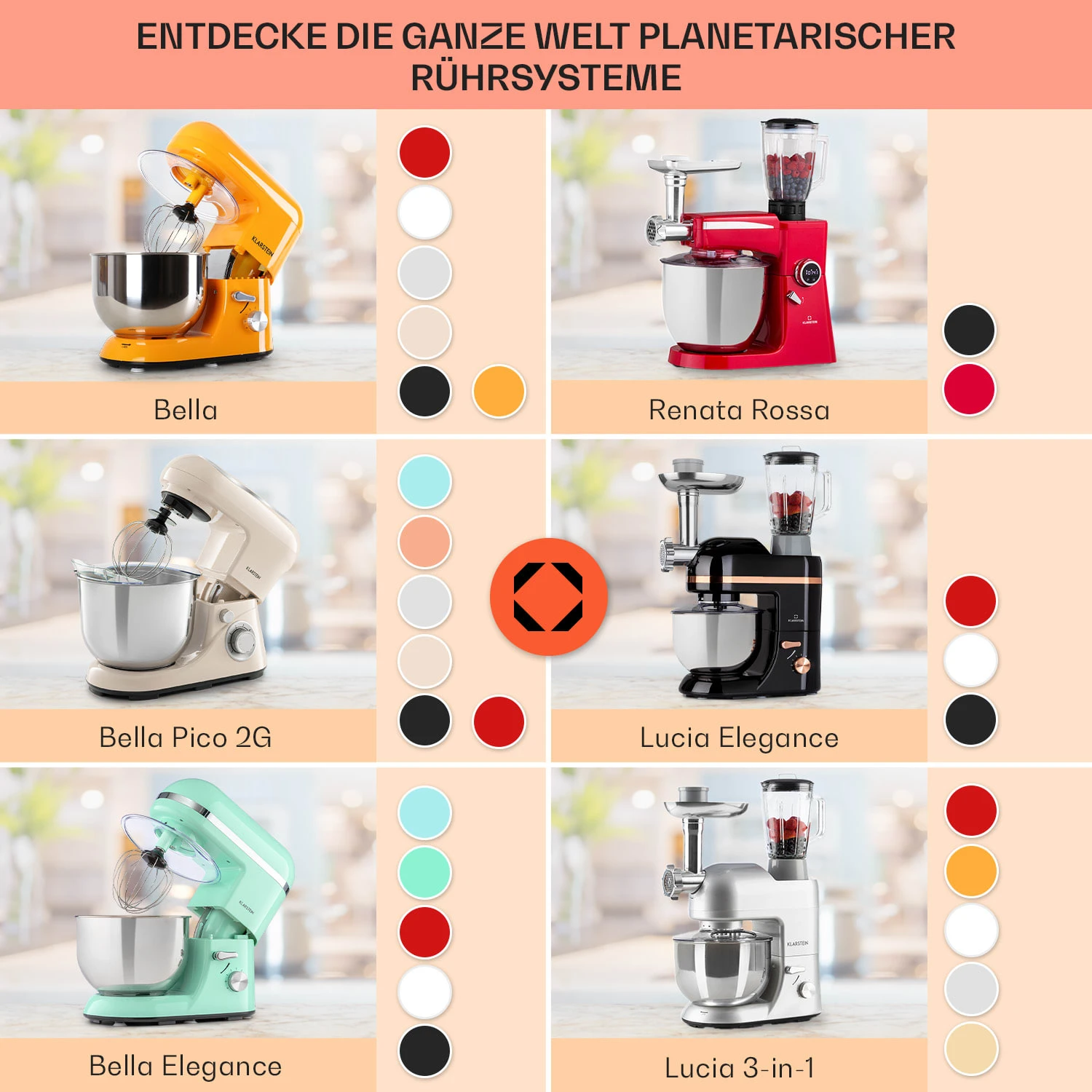 Bella Elegance Küchenmaschine 2000W/2,7PS/5,2 Ltr Edelstahl BPA-frei 9 Bella Elegance Küchenmaschine 2000W/2,7PS/5,2 Ltr Edelstahl BPA-frei – Bild 7