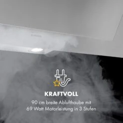 Athena 90 Dunstabzugshaube 90cm 300m³/h 69W Edelstahl -Optimal Küchengeräte Geschäft 10034395 de 0008 logo