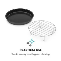 AeroVital Cube Chef Pizzateller Hoher Grilleinsatz Zubehör Edelstahl -Optimal Küchengeräte Geschäft 10034411 yy 0005 logo Klarstein AeroVital Cube Chef Pizzateller