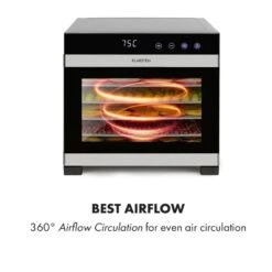 Flavour Dry Dörrautomat Temperatur: 35 - 75 °C Digitaler Thermostat -Optimal Küchengeräte Geschäft 10034423 yy 0004 logo Klarstein Flavour Dry Doerrautomat schwarz