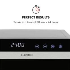 Flavour Dry Dörrautomat Temperatur: 35 - 75 °C Digitaler Thermostat -Optimal Küchengeräte Geschäft 10034423 yy 0006 logo Klarstein Flavour Dry Doerrautomat schwarz