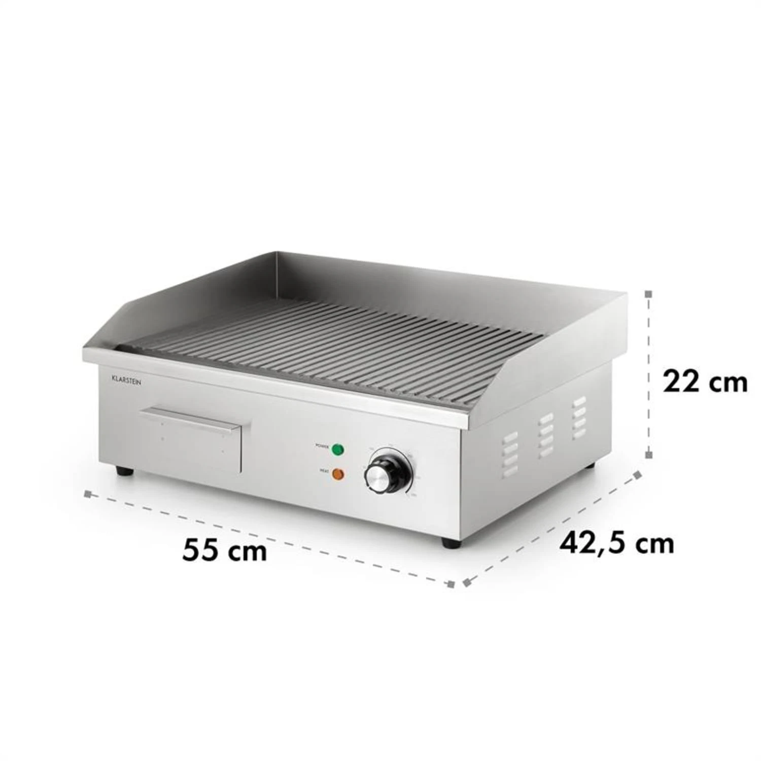 Grillmeile 3000R Elektrogrill 3000W Platte 54,5x35cm Geriffelt 11 Grillmeile 3000R Elektrogrill 3000W Platte 54,5x35cm Geriffelt – Bild 9