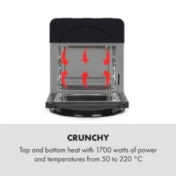 AeroVital Easy Touch Heißluftfritteuse 1700W 14l Timer 16 Programme Schwarz -Optimal Küchengeräte Geschäft 10034452 yy 0003 logo Klarstein AeroVital easy touch Fritteuse schwarz