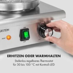Wurstfabrik Pro 550 Hot Dog Maker 550W 2 Spieße 5L 30-100°C Edelstahl -Optimal Küchengeräte Geschäft 10034453 de 0003 logo