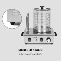Wurstfabrik Pro 550 Hot Dog Maker 550W 2 Spieße 5L 30-100°C Edelstahl -Optimal Küchengeräte Geschäft 10034453 de 0008 logo