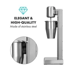 Kraftpaket Milchshake-Mixer Proteinshake 80W Edelstahl Silber -Optimal Küchengeräte Geschäft 10034456 yy 0007 logo Klarstein Kraftpaket Pro Milchshake Mixer 80W